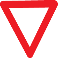 MANDATORY ROAD SIGN - GIVE WAY-Learners license test online