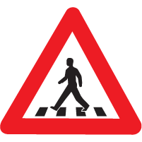 CAUTIONARY SIGNS - Pedestrian Crossing