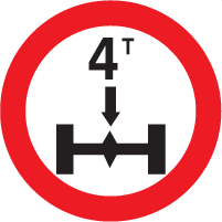 MANDATORY ROAD SIGN - AXILE LOAD LIMIT-01
