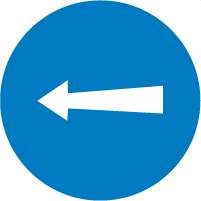 MANDATORY ROAD SIGN - COMPULSORY TURN LEFT-01